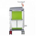 multifunctional abs medical nurse anesthesia trolley cart with wheels